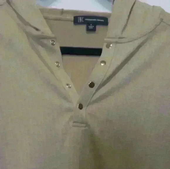 Womens S neutral INC top ribbed cotton blend - Picture 3 of 5